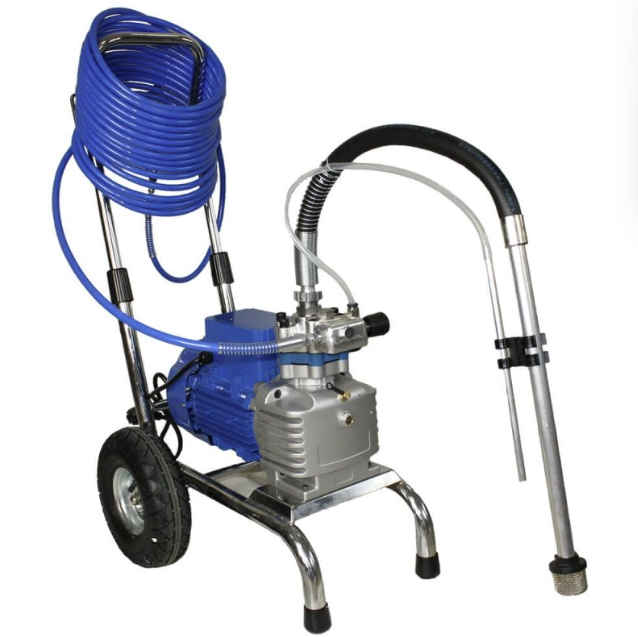 1 Машина за безвъздушно боядисване Bisonte PAZ-6860e CART 230V дебит 4 л/мин - снимка
