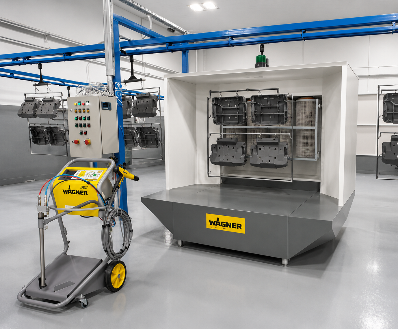 booth-powder-coating-unit Wagner ID открит тип камера - снимка